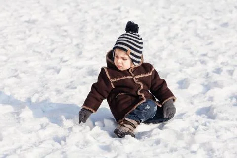 Winter portrait of boy Stock Photos