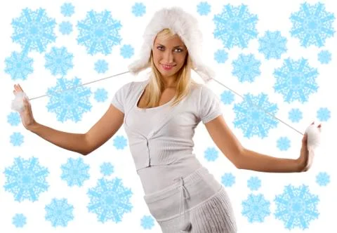 Winter portrait Stock Photos