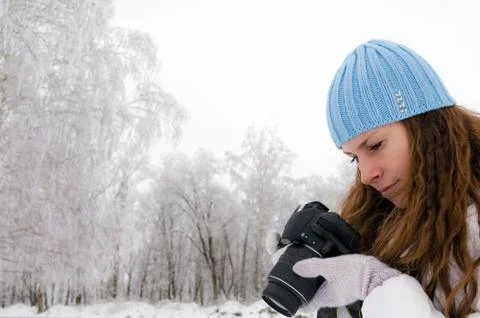 Winter portrait Stock-Fotos