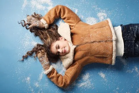 Winter portrait Stock Photos