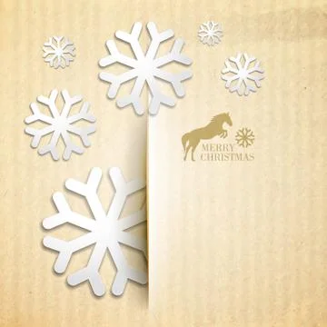 Winter post card. Stock Illustration