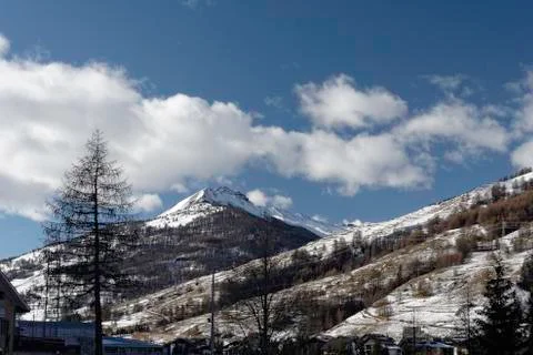 Winter in pragelato Stock Photos