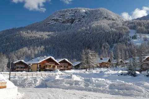 Winter in pragelato Foto stock