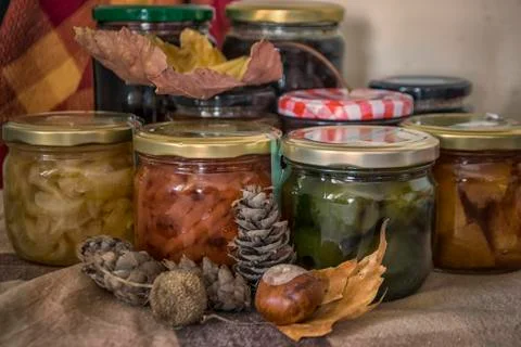 Winter Preserves on the Table Stock Photos