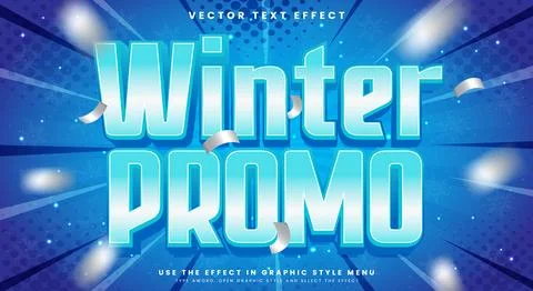 Winter Promo editable text effect Template Stockillustratie