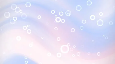 Winter promotion design with floating bubbles on a pastel blue backdrop Stock Footage 322160462
