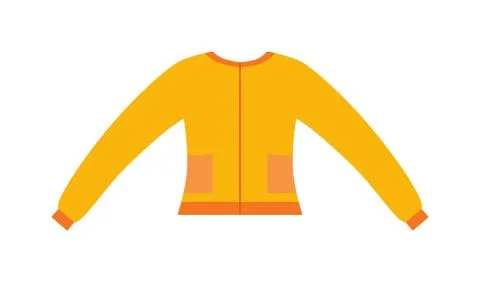 Winter pullover with red bag isolated on white fashion sweater clothes casual Stock Illustration