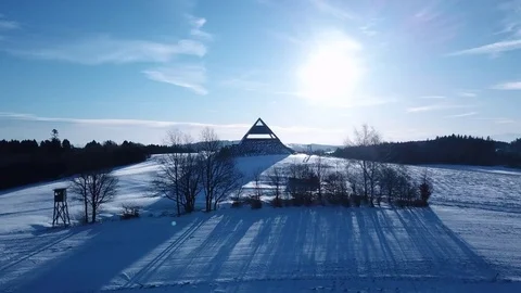 Winter Pyramid Stock Footage 83384376