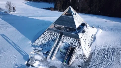 Winter Pyramid Stock Footage 83479050
