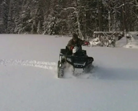 Winter quad bike Stock Footage 293449