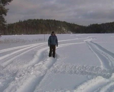 Winter quad bike Stock Footage 293450