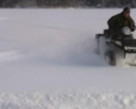 Winter quad bike Stock Footage 293452