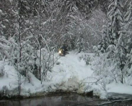 Winter quad bike Stock Footage 293470