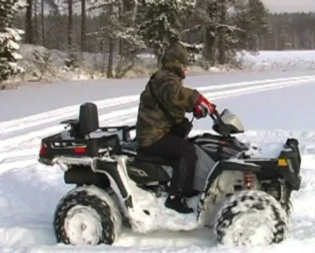 Winter quad bike Stock Footage 293675