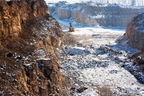 Winter quarry Foto stock