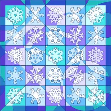 Winter quilt Stock Illustration