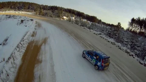 Winter racing drive Stock Footage 86172190