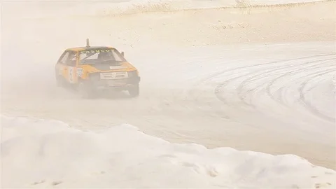 Winter rally racing. Video stock 72500983