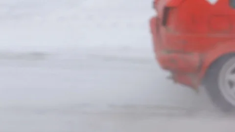 Winter rally racing. Video stock 72501150