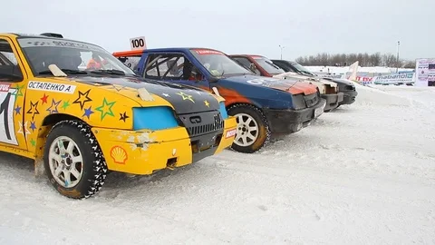 Winter rally racing. Video stock 72501161