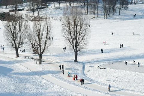 Winter recreation Stock Photos