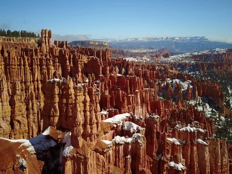 Winter Red Rocks in Bryce Canyon, Utah Stock Footage 73685240