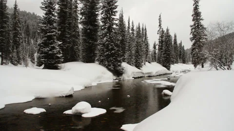 Winter river. 01 Stock Footage 27898154