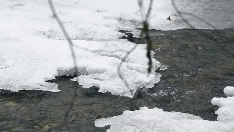 The Winter River #1,  Close Up Stock Footage 135816117