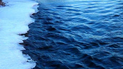 Winter River Background Video stock 40909450