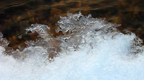 Winter River Background Video stock 40909550