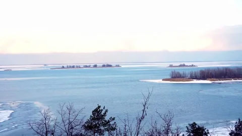 Winter river beautifull sightseeing 스톡 동영상 147507664