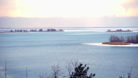 Winter river beautifull sightseeing 스톡 동영상 147507763