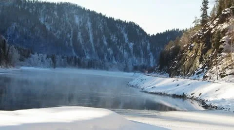 Winter river Stock-Footage 10726538