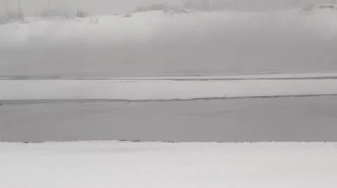 Winter river Stock Footage 10855800