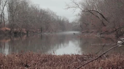 Winter River Stock Footage 44791283