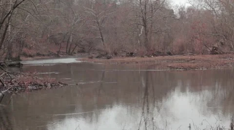 Winter river Stock Footage 44791391