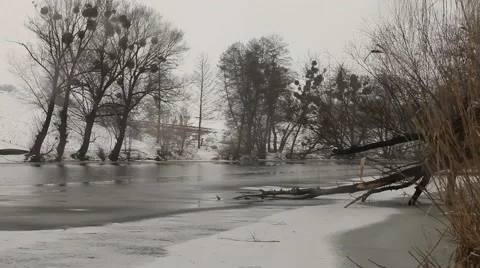 Winter river Stock Footage 47795967