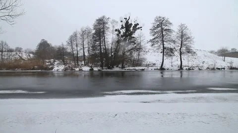 Winter river Stock Footage 47795981