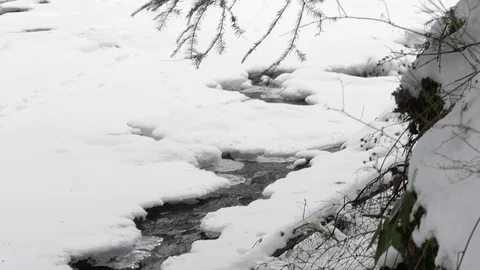 Winter river Video stock 72822114