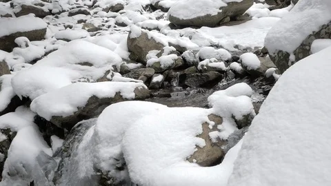 Winter river Stock Footage 72822157