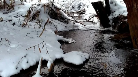 Winter river 스톡 동영상 85068605