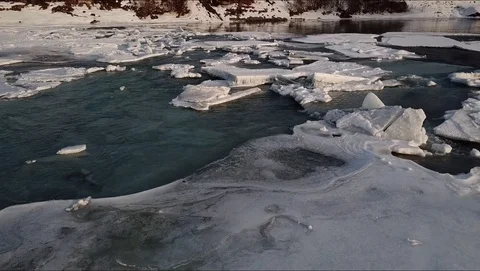 Winter river Stock Footage 104229055