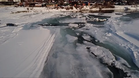 Winter river Stock Footage 104229068