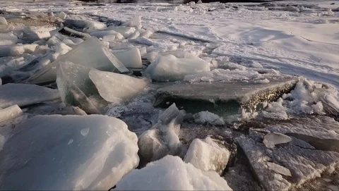 Winter river Stock Footage 104229263