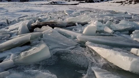 Winter river Stock Footage 104229332