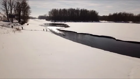Winter river Stock Footage 104229494