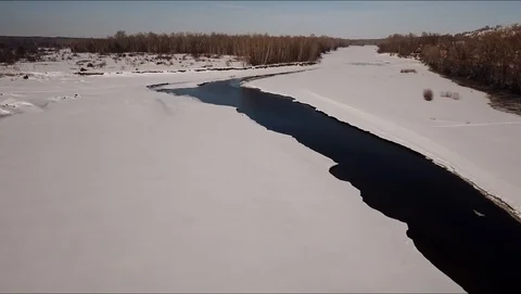 Winter river Stock Footage 104229557
