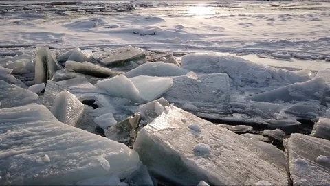 Winter river Stock Footage 104229619