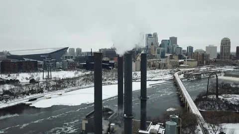 Winter By The River Video stock 111832093