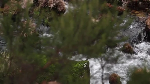 Winter river moving water slider 2 Stock Footage 80424944